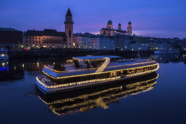 Silvester in Passau auf der Donau